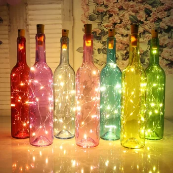 Fľaša String Svetlo LED Fľaša Vína Korku Svetlo String Víla Garland Pre Bar Svadobné Xmas Party Narodeniny Výzdoba Domov