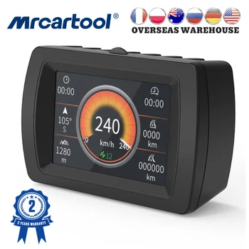 MRCARTOOL M85 GPS Off-road Auto Gradient Meter HUD Otáčkomer Digitálne Inclinemeter Príslušenstvo Vozidla nadmorská Výška Kilometrov Tester