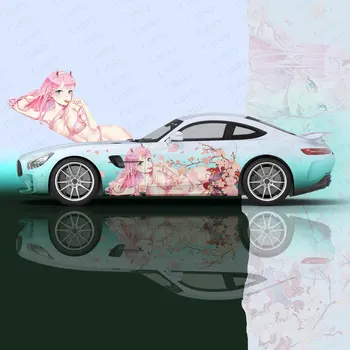 Anime Miláčik V FRANXX Sexy Auto Zábal Chrániť Nálepky Auto Odtlačkový Nálepky karosérie Vzhľad Úpravy Dekoračné Nálepky