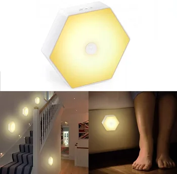 LED Senzor Pohybu, Nočné Svetlo 2 Svetelných Režimoch Skriňa Skriňa Svetlá Hangable Schody Nástenné Svietidlo Nabíjateľné Pre Wc Spálňa