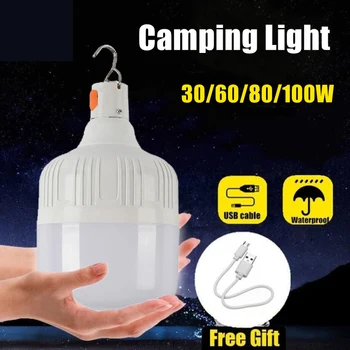 Z50 mixxar 100W Camping Svetlo USB Nabíjateľné LED Svetlo Núdzového Žiarovka Stany Osvetlenie Kemping Žiarovka Prenosné Svietidlá