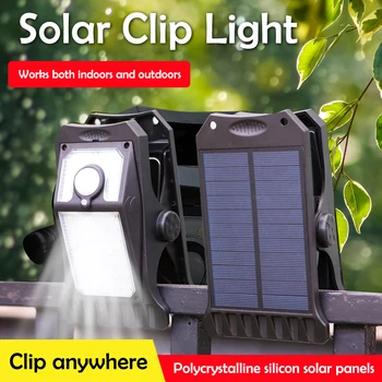Solárne Svorka Lampa LED Solárne Záhradné Svetlo Vonkajšie Klip-na Snímanie Pohybu Svetla Indukčné Camping Svetlo na Vonkajšie Nádvorie Plot