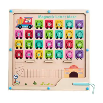Magnetické Abecedy Dosky Drevené Magnety Písmená Puzzle Abeceda Vzdelávacie Puzzle Pre Deti Montessori Bludisko Hračky Vzdelávacie Darček