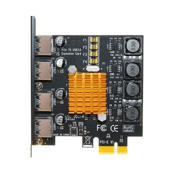 4 Port USB PCI pre Express Stúpačky Karty PCI-E, Rozšírenie Adaptéra PCIE USB3.0 ROZBOČOVAČ pre NEC Zadarmo Radič Karty Ex