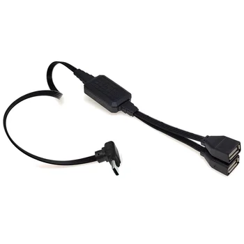 USBC 2 USB dve USBA adaptér, ploché Dual údaje napájanie, OTG kábel converter, USB2.0 multi port, 20 CM 30 CM 40 CM