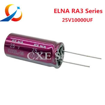 2 ks ELNA RA3 Série 25V 10000UF 18X40MM Audio Elektrolytický Kondenzátor RA3-25V103K9P1#N 100% Nové a Originálne