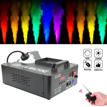 LED Hmlové Stroj,1500W Nahor/Nadol Sprej Dymu Stroj S RGB Led Svetlá,DMX512+Diaľkové Ovládanie Fáze Bar DJ Fogger