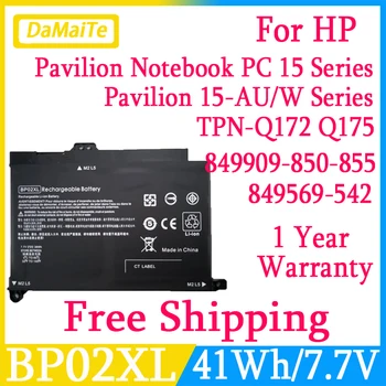 BP02XL Notebook Batérie pre HP Pavilion PC 15 15-AU 849909-850 849569-421 541 849569-543 TPN-Q172 TPN-Q175 HSTNN-LB7H BP02041XL