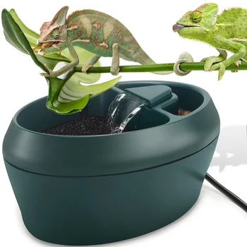 Plaz Chameleon Cantina s Občerstvením Koryto, Pitná Fontána Vody Dripper pre Obojživelníky Hmyzu Lizard NÁS Plug