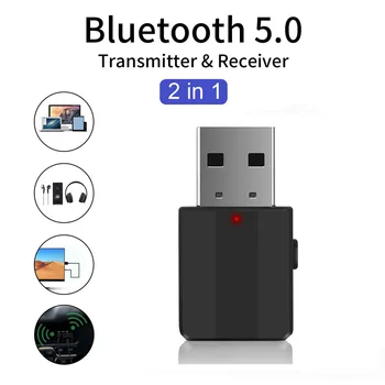 Nové 5.0 Bluetooth Vysielač, Prijímač Mini 3.5 Mm Aux Stereo Wireless Music Adaptér pre autorádia Tv Bluetooth Slúchadlo FE035-1