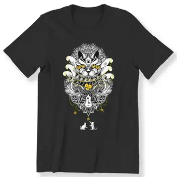 Pánske Dámske Strašidelný Cat Graphic T-shirt Mandala Hrá Mačky Pre Milovníkov Mačiek Darček