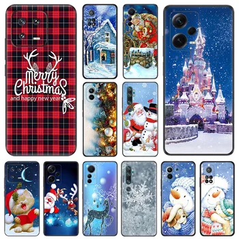 Anti-Drop Soft Telefón Prípade Pre Xiao Mi 13 Ultra 12 Lite 12t 12s 12x Redmi Note12 K50 Pro Snehuliak, Vianočný Santa Claus Kryt
