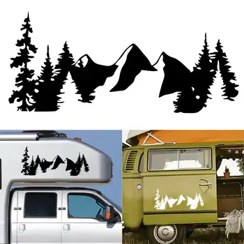 Auto Nálepky Pre SUV RV Camper Offroad Dekor Strom, Les prírodné Scény Horských Odtlačkový Auto Dekorácie Vinylové Nálepky Umenie