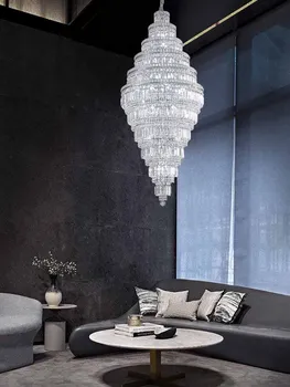 Moderné Závesné Osvetlenie Hotel Lobby Luster Prispôsobiteľné Lustre, Osvetlenie Obývacej Svietidlá Luxusné Crystal Prívesok Na Čítanie