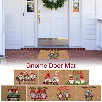 Gnome Dvere Mat Nonslip Entryway Podlahe Koberec Podlahy Domáce Dekorácie Cartoon Vzor Text Vianočné Listy Mat Pre Kuchyňa Spálňa