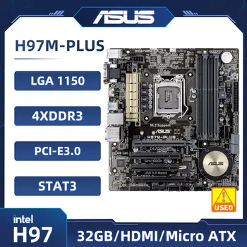 1150 základná Doska ASUS H97M-PLUS základná Doska Intel H97 4×32GB DDR3 PCI-E 3.0 M. 2 USB3.0 Micro ATX, Pre Core i7/i5/i3/ cpu