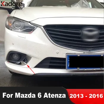 Pre Mazda 6 Atenza 2013 2014 2015 2016 Chrome Auto Predné Hmlové Svetlo Lampy Eeybrow Kryt Výbava Foglight Viečka Pásy Príslušenstvo