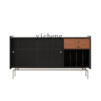XL Farby Zodpovedajúce Masívneho Dreva Sideboard Kabinetu Black Fashion Reštaurácia, Skrinka na odkladanie vecí Čaj Skrinky