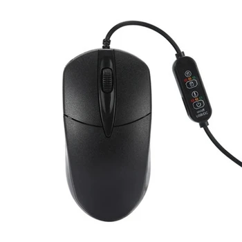 Čierna Optická USB Myš v Teple pre Palm&Prsty Ergonomická Plug a Play Myši na pracovnú Plochu Prenosný Počítač Lapto