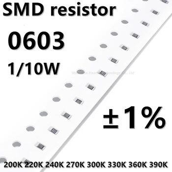 (100ks) 0603 SMD rezistora 1% 200 TISÍC 220K 240K 270K 300K 330K 360K 390K 1/10W