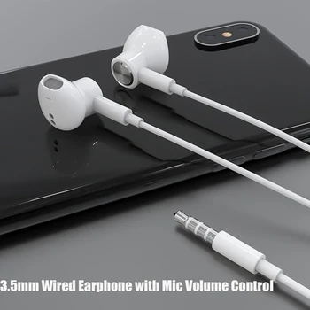 3,5 mm Káblové Slúchadlá HiFi Stereo Subwoofer In-Ear Slúchadlá s Mikrofónom Ovládanie Hlasitosti Pre huawei Xiao Samsung3.5 Jack Smartphone