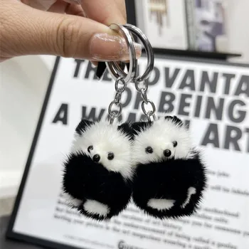 Noriek Sušič na Roztomilý Malý Panda Plyšový Prívesok High-end aplikácie Keychain Hračka Šperky Interiéru Vozidla Prívesok Darček Peňaženka peňaženku Prívesok