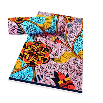 Vysoká Kvalita Tlače Vosk Textílie Afriky Zaručené Skutočné Vosk Tkanina 100% Bavlna Nigéria Vosk Ankara Textílie Pre Ženy Šaty